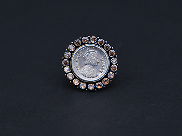 Silver Coin Ring – Barun Gems